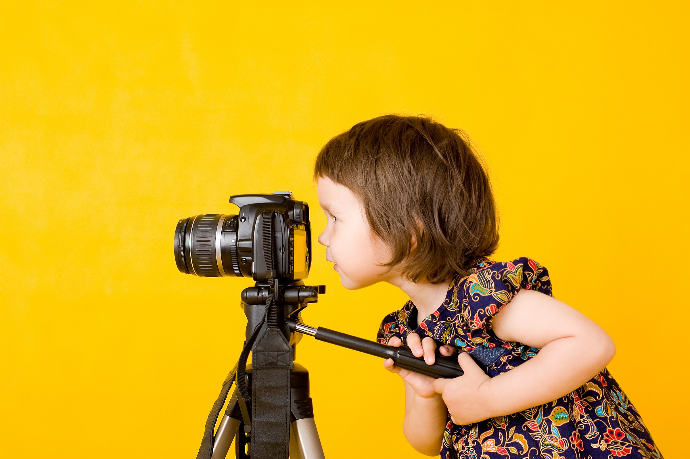 niña con camara